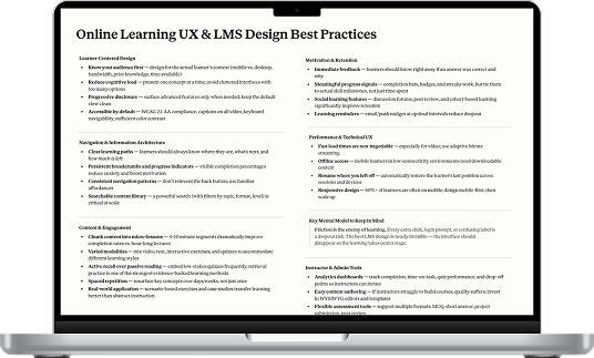 Research findings for Solar University LMS